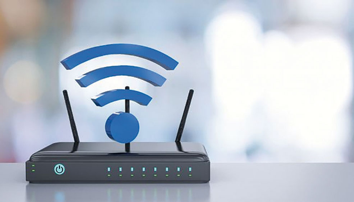 Router con símbolo de WiFi
